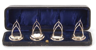 Lot 135 - A cased set of four George V silver novelty...