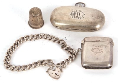 Lot 145 - Mixed Lot: An Edwardian silver double...