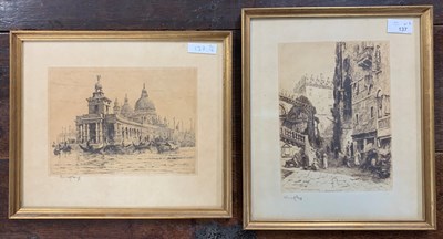 Lot 137 - Ernest George (1839-1922), Two scenes of...