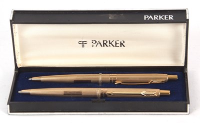 Lot 169 - A vintage cased Parker gold plated ballpoint...