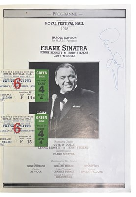 Lot 106 - A pair of Frank Sinatra tour programmes for...