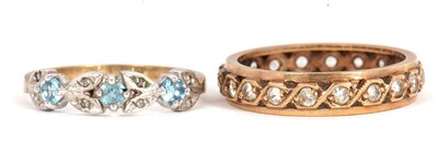 Lot 13 - A 9ct topaz and diamond highlight ring,...