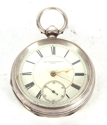 Lot 225 - A Waltham "The Farrington" silver cased pocket...