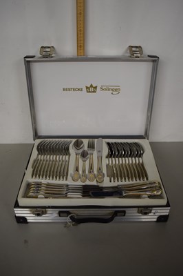 Lot 1 - A cased set of Bestecke Solingen cutlery