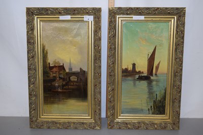 Lot 4 - A pair of late 19th or early 20th Century oil...