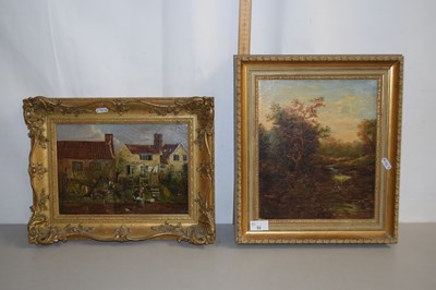 Lot 33 - 19th Century school study of cottages with a...