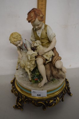 Lot 44 - Modern Capodimonte porcelain figure group of...