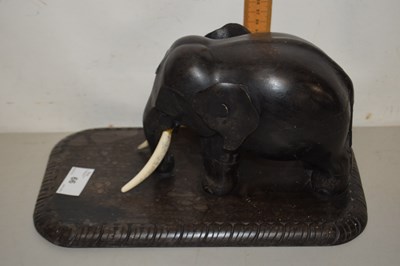 Lot 66 - A hardwood model of an elephant