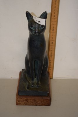 Lot 135 - An Austin bronzed resin model of a cat