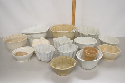 Lot 141 - Collection of various ceramic jelly moulds