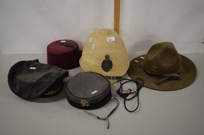 Lot 161 - Group of various hats to include a pith helmet,...