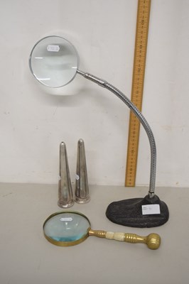 Lot 91 - Mixed Lot: Magnifying glass, Elkington silver...