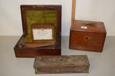 Lot 199 - Late 19th Century rosewood writing box, small...