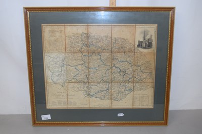 Lot 216 - A framed map of Norfolk