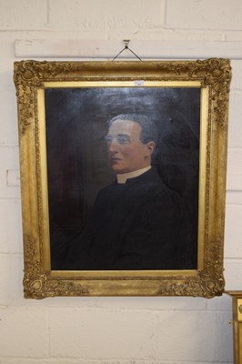 Lot 230 - A Victorian school portrait of a vicar, oil on...