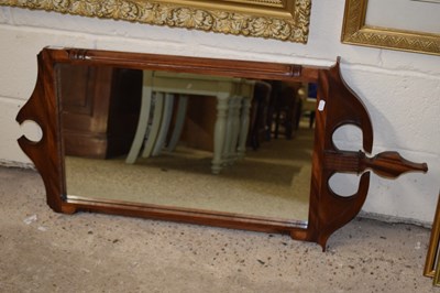 Lot 242 - A 20th Century hardwood framed wall mirror...