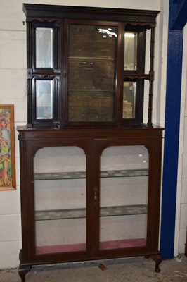 Lot 246 - An Edwardian display cabinet with glazed top...