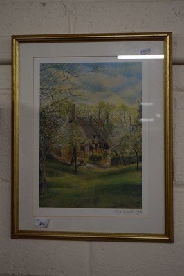 Lot 248 - John Burt, coloured print of a country cottage