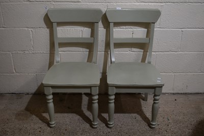 Lot 279 - Pair of painted bar back dining chairs