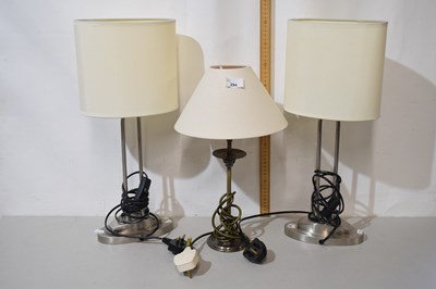 Lot 294 - Group of three modern table lamps