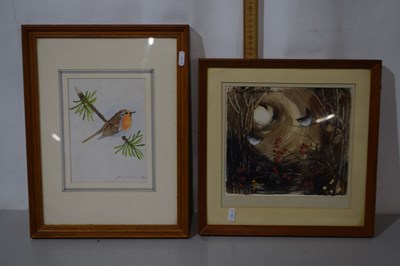 Lot 298 - Brandon Cox, Wrens in Late Autumn, watercolour...