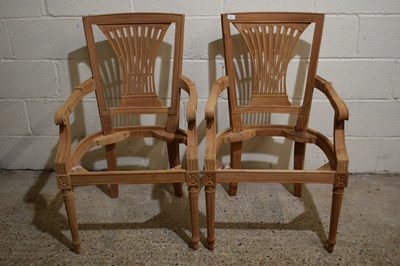 Lot 301 - A pair of hardwood chair frames