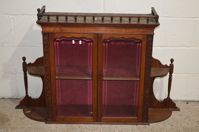 Lot 311 - A late Victorian mahogany framed wall mounted...