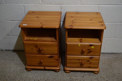 Lot 315 - A pair of modern pine bedside cabinets