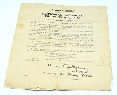 Lot 146 - Second World War Ephemera - 'Personal message...