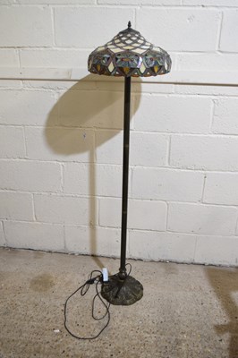 Lot 322 - A reproduction Tiffany style floor standing lamp