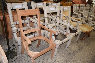 Lot 323 - Six Charles Barr hardwood chair frames