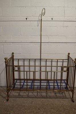 Lot 326 - A Victorian brass cot frame