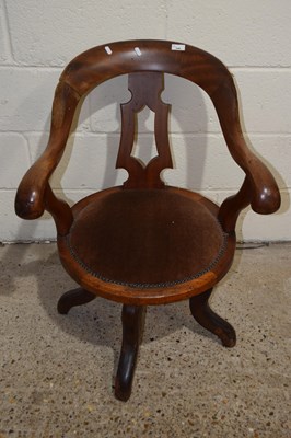 Lot 346 - A late 19th Century mahogany framed desk chair