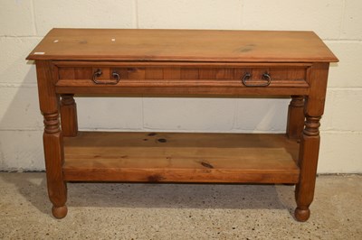 Lot 348 - Modern pine hall table with single drawer