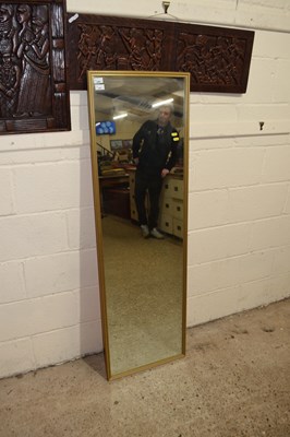 Lot 357 - Modern rectangular wall mirror in gilt finish...