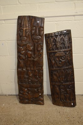 Lot 390 - A pair of 20th Century West African carved...