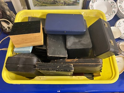 Lot 505 - Box of various empty cutlery, cases and other...