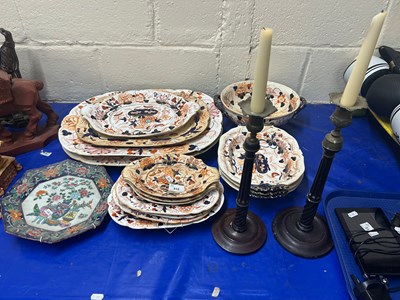 Lot 515 - Collection of 19th Century iron stone dinner...