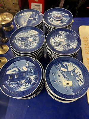 Lot 543 - A quantity of Royal Copenhagen Christmas plates