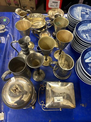 Lot 544 - Mixed Lot: Various assorted silver plated...