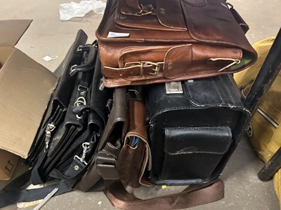 Lot 560 - One box of various leather cases etc