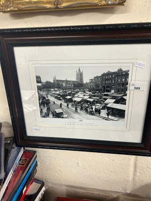 Lot 589 - Black and white photograph of Norwich Market...