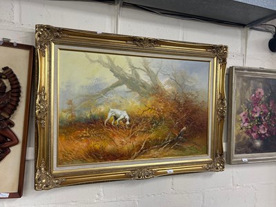 Lot 591 - Kingman, a large oil on canvas of a pointer...