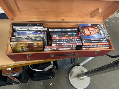 Lot 602 - Wooden case of DVD's