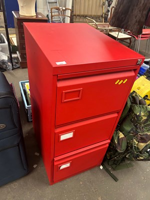 Lot 691 - A metal three drawer filing cabinet