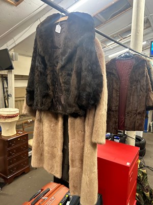 Lot 699 - One short and one long lady's fur coats