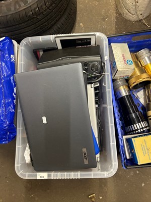 Lot 703 - A box of various laptop computers, sold for...