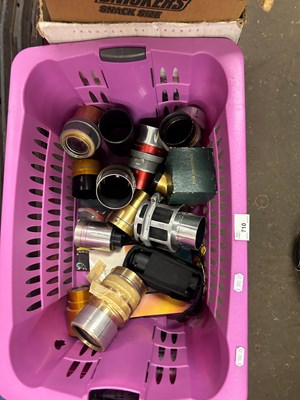 Lot 710 - One box of various assorted camera lenses