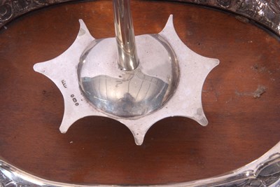 Lot 294 - Victorian silver cruet stand of oval shape...