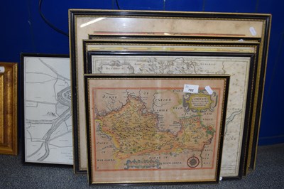 Lot 782 - A group of five various hand coloured maps to...